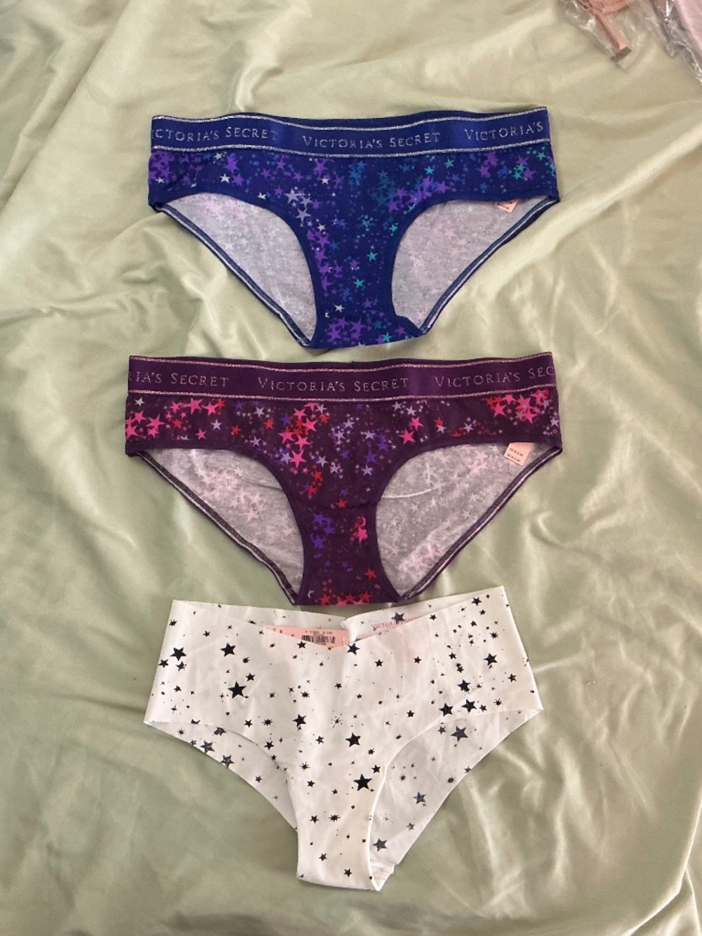 Victoria’s Secret lot of 3 panties with stars